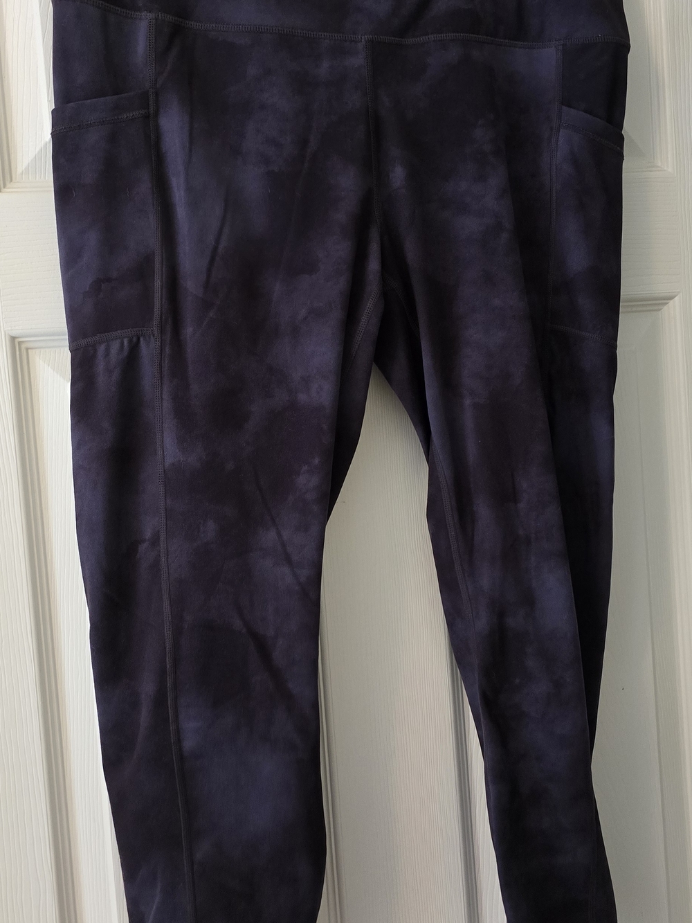 Yogalicious Black Leggings with Pale Yellow Logo Print